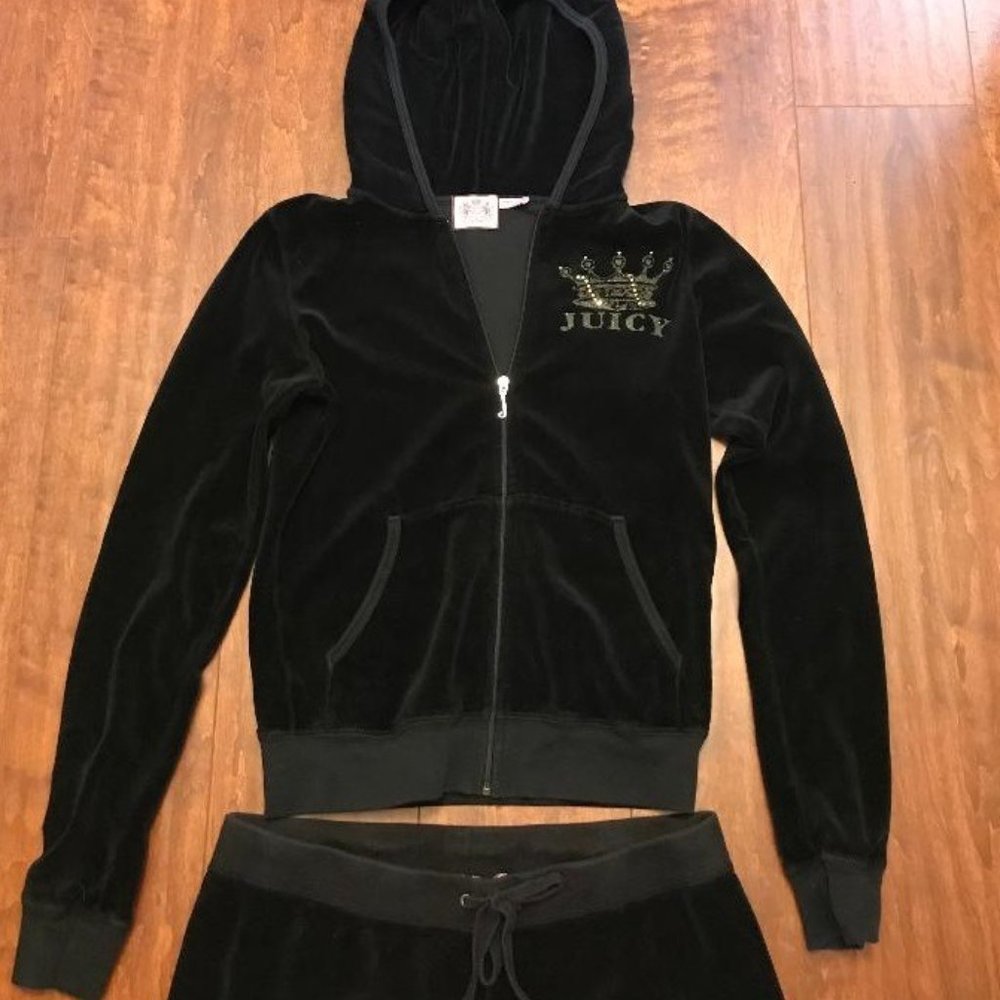 Juicy Couture Velour Zip Hoodie/Pants - Medium